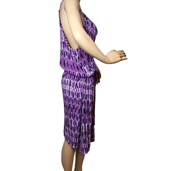 Lane Bryant Jersey Knit Purple Drawstring Waist Sleeveless Dress Size 18/20 2X - Picture 4 of 10